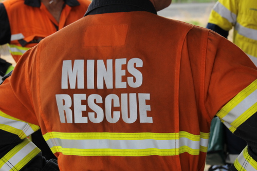Mines rescue personnel